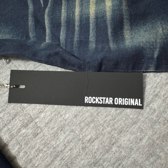 Rockstar Originals Women’s John Blue Distressed Jean Jacket Size XS - Picture 5 of 10